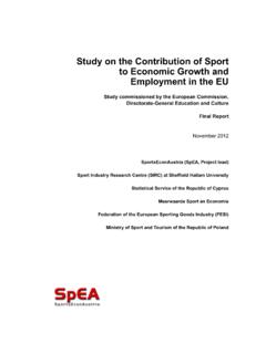 Study on the contribution of sport to economic growth and ...