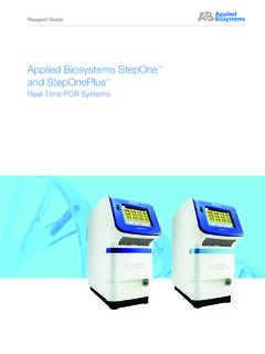 Applied Biosystems StepOne and StepOnePlus
