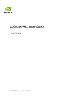 CUDA on WSL User Guide - NVIDIA Developer