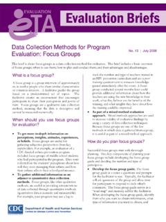Evaluation Briefs No 13 - Centers for Disease Control and …