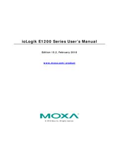 ioLogik E1200 Series User's Manual