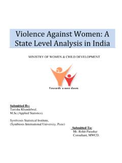 Violence Against Women: A State Level Analysis in India