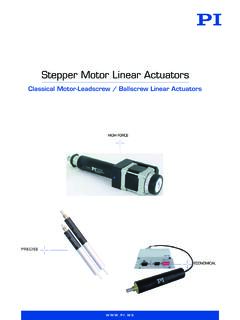 Stepper Motor Linear Actuators
