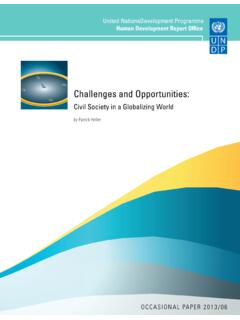 Challenges and Opportunities - Human Development