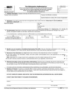 Form 8821 (Rev. January 2021) - IRS tax forms