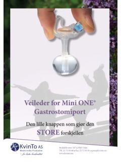 Veileder for Mini ONE&#174; Gastrostomiport STORE - …