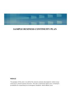 SAMPLE BUSINESS CONTINUITY PLAN - Templateral