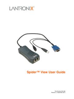 Spider™ View User Guide - Lantronix