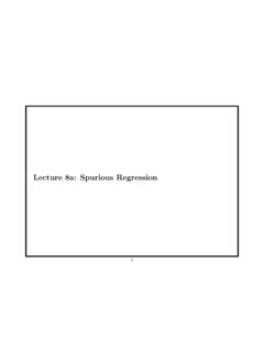 Lecture 8a: Spurious Regression