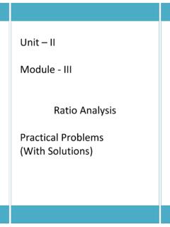 Unit II Module III Analysis Problems - iimchyderabad.com