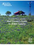 Texas Well Owner Network Well Owner’s Guide to Water …