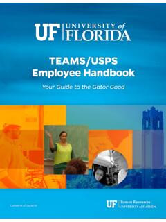 TEAMS/USPS Employee Handbook - UF Human Resources