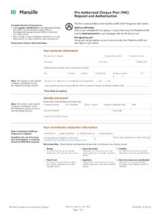 Pre-Authorized Cheque Plan (PAC) Request and Authorization