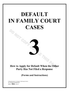 DEFAULT in Family cases - Maricopa County, Arizona