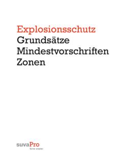 Explosionsschutz Grunds&#228;tze Mindestvorschriften …