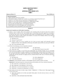SAMPLE QUESTION PAPER 1 CLASS X ARTIFICIAL …