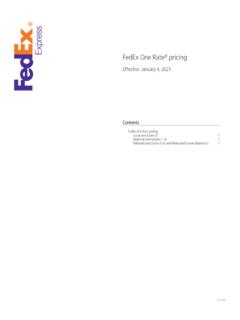 FedEx One Rate&#174; pricing