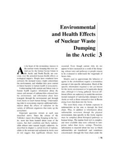 Environmental and Health Effects of Nuclear Waste