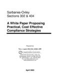 Sarbanes-Oxley Sections 302 &amp; 404 A White Paper …