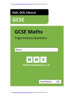 GCSE Maths Revision Trigonometry Questions