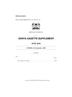 KENYA GAZETTE SUPPLEMENT - blog.bake.co.ke