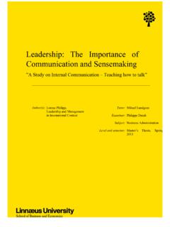 Leadership: The Importance of Communication and …