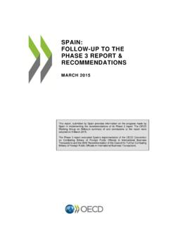 SPAIN: FOLLOW-UP TO THE PHASE 3 REPORT &amp; RECOMMENDATIONS