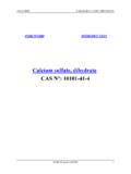 Calcium sulfate, dihydrate CAS N&#176;: 10101-41-4 - inchem.org