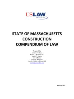 STATE OF MASSACHUSETTS CONSTRUCTION …
