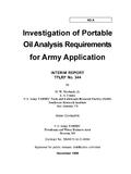 Investigation of Portable Oil Analysis …