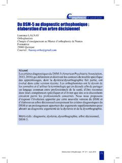 Du DSM-5 au diagnostic orthophonique : &#233;laboration d’un ...