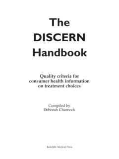 The DISCERN Handbook