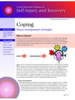 Coping Stress Management - Cornell University