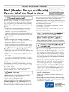 Vaccine Information Statement: MMR Vaccine - What you …