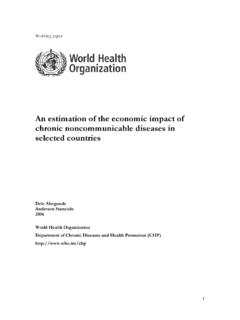 An estimation of the economic impact of chronic ...