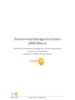 Environmental Management System (EMS) Manual