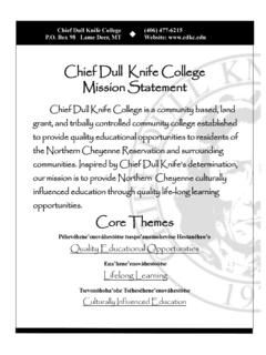 Chief Dull Knife College Mission Statement
