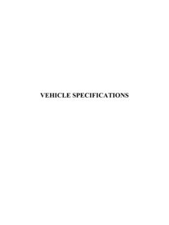 VEHICLE SPECIFICATIONS - USPS