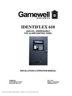 Gamewell Identiflex 610 (Analog / Addressable Fire …