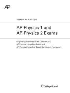 AP Physics 1 and 2 Exam Questions - College Board
