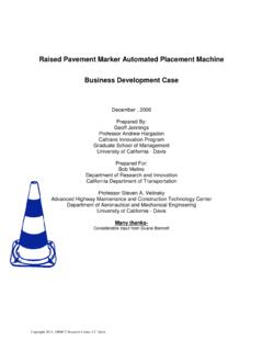 Raised Pavement Marker Automated Placement Machine ...