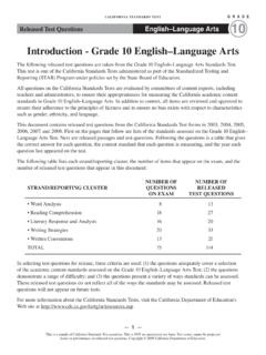 Introduction - Grade 10 English–Language Arts