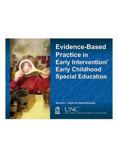 Evidence-Based Practice in Early Intervention/Early ...