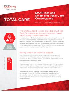 SELEC T SERVICES SMARTnet and Smart Net Total Care …