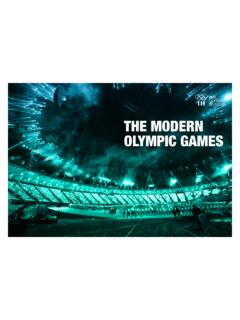 The Modern olyMpic GaMes