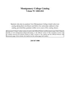 Volume 71 • 2021-2022 Montgomery College Catalog
