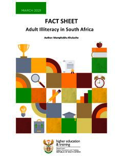 Fact Sheet - Adult Illiteracy iin South Africa[2]