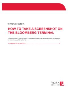 How to take a screenshot on the Bloomberg terminal