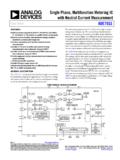 Single Phase, Multifunction Metering IC ... - Analog Devices