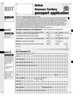 Overseas Territory passport application